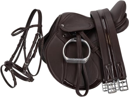 QHP - Complete zadel set Melbourne - Bruin