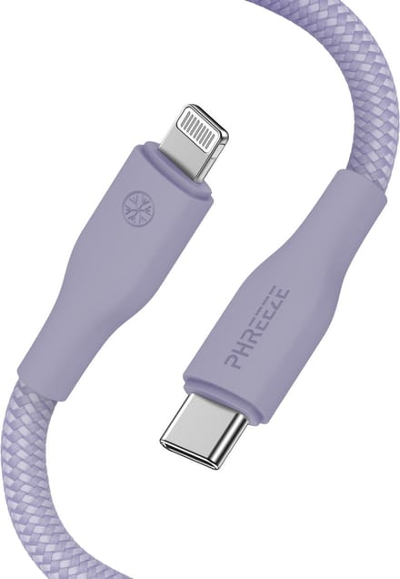Kabel geschikt voor Lightning naar usb C - 1 meter - Paars - Oplaadkabel geschikt voor iPhone
