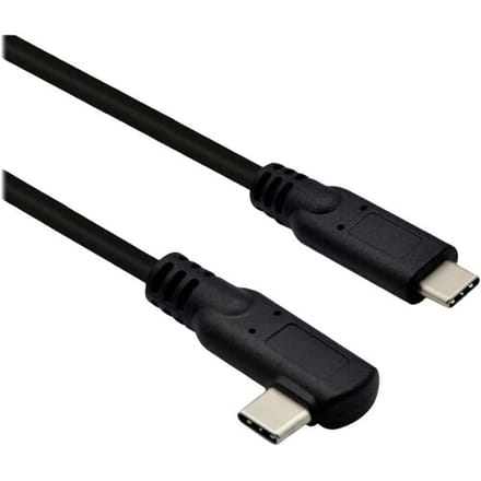 ROLINE USB 3.2 Gen 2x2 Kabel, C-C, M/M, 4K UHD-1, 20Gbit/s, Emark, 100W, haaks, zwart, 1 m