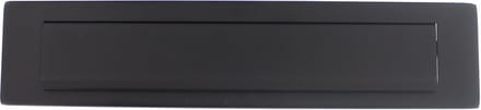 Intersteel Brievenbus met klep/regenrand rvs/mat zwart