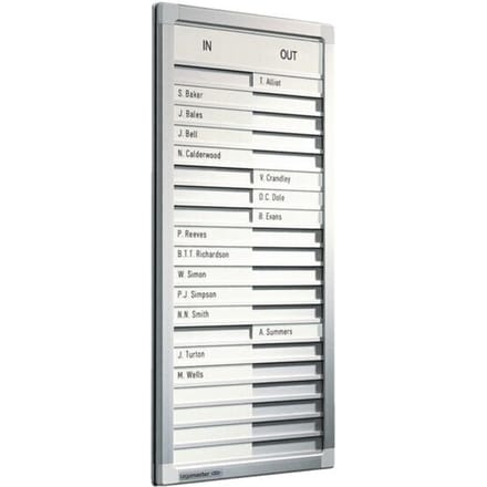 Planbord »Aan-/afwezigheidsplanner PROFESSIONAL 7-622200« voor 20 personen
