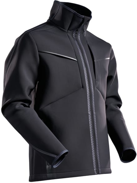 Mascot Customized Softshell jas 22085-662 - Zwart - XS