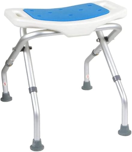 Douchestoel - Badstoel - Veilig Douchen - Inklapbaar - 130kg Draagvermogen - Wit