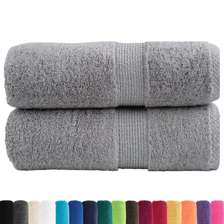 vidaXL - Gastendoekjes - SOLUND - 2 - st - 600 - g/m² - 30x50 - cm - grijs