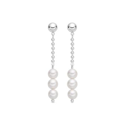 Luxenter oorbellen met witte parel zilver afwerking - Galdin