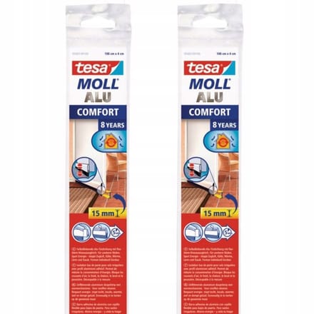 Tesa tesamoll® COMFORT - Zelfklevende Borstelafdichting - 1m x 40mm - Wit