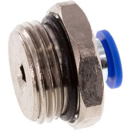 6mm x G1/2'' Messing/PA 66 Insteekfitting Buitendraad NBR [2 Stuks]