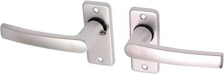 Wovar Deurkruk op rozet aluminium rechthoekig blokmodel | Per Set