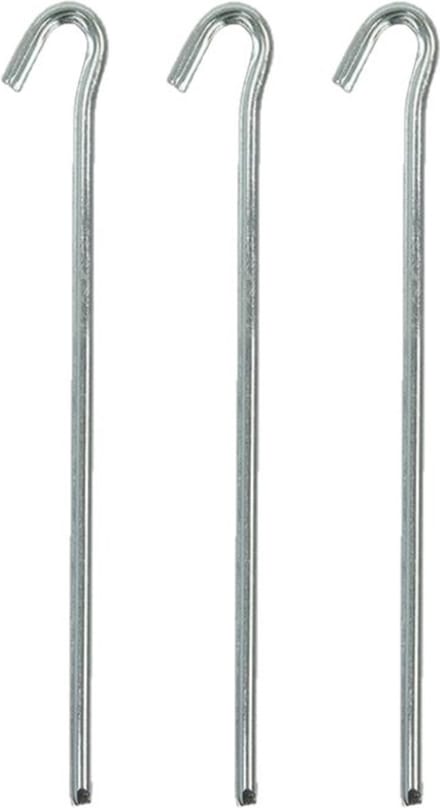 ProPlus Tentharingen - 24x - rotspennen - halfrond - 23 cm - metaal - voor tent of windscherm
