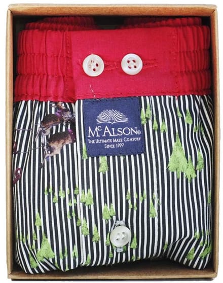 McAlson Boxershort - Christmas Sleighbells blue (M)