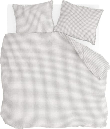 Walra Dekbedovertrek Crossed Lines - 200x220 - 100% Katoen (BCI) - Beige