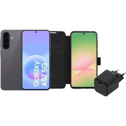 Samsung Galaxy A57 256GB Grijs 5G + Basis Accessoirepakket
