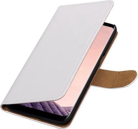 BestCases.nl Samsung Galaxy S8 Effen booktype hoesje Wit