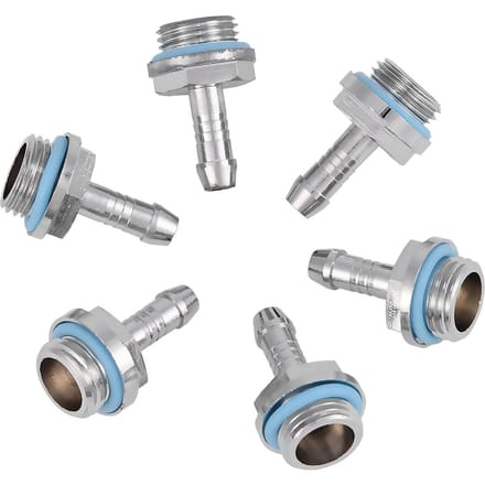 6 STuks PC Waterkoeling TweeTouch Fitting G1/4 Schroefdraad Barb Connector voor Slang 7,5 mm 7.5mm