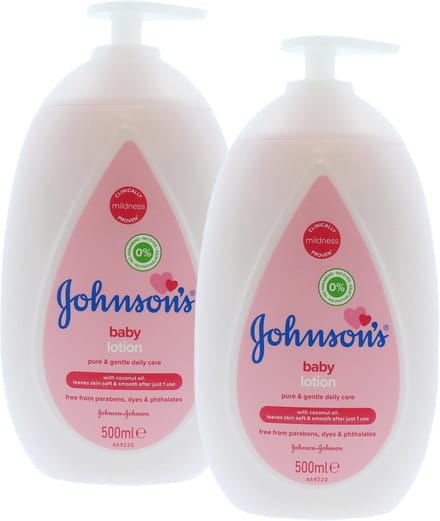 Johnson's Baby Bodylotion met Pomp - 2 x 500 ml