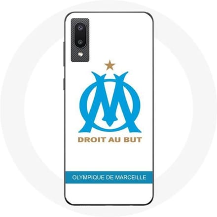 Coque - Olympique de Marseille - Galaxy A02 - Logo - Souple - Blanc blanc
