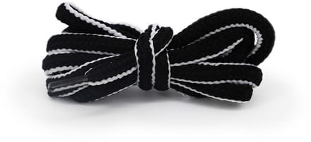 Van Bommel veters – Ringpoint Braided Laces zwart/wit 90cm