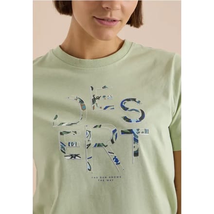 Shirt met ronde hals en opdruk aan de voorkant