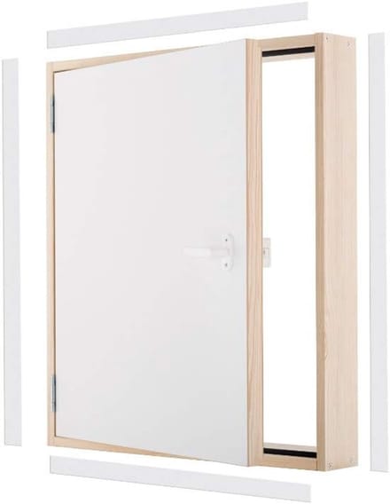 Draaideur - Binnendeur - Ruimte Isoleren - Lage Warmteoverdracht - 90x70 cm - Wit
