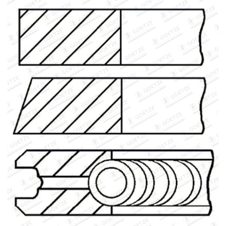 Goetze Engine Zuigerveerringset Goetze Diamant Gecoat LKZ-Ring GOETZE 08-441700-00