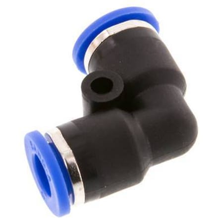 6mm 90 graden L-verbinding PA 66 Insteekfitting NBR [2 Stuks]