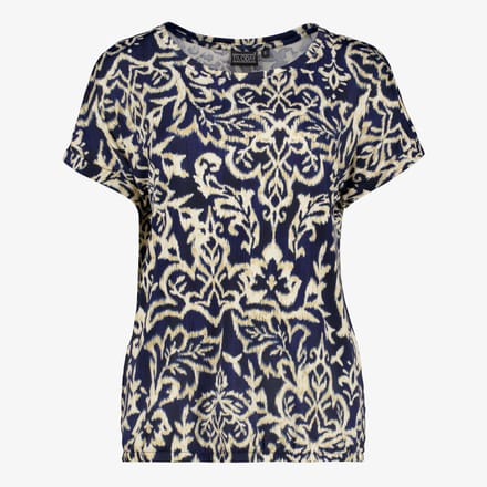 TwoDay dames top met print blauw beige - Maat M
