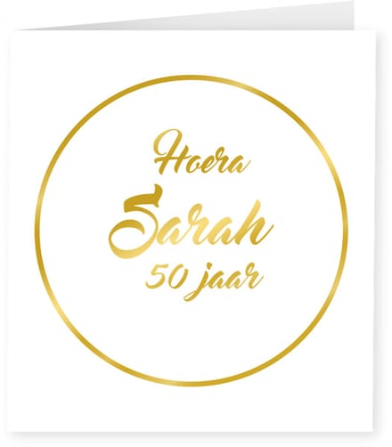 Gold white cards - Sarah 50