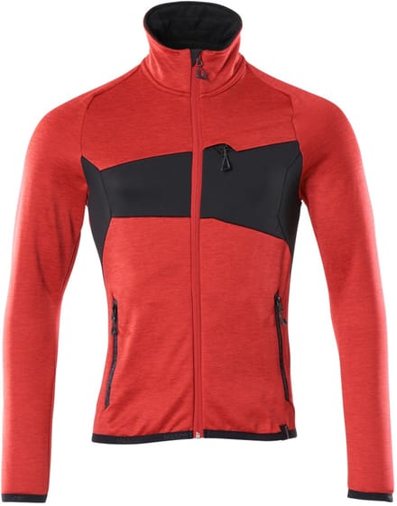 Mascot Accelerate Fleecetrui met rits 18103-316 - signaalrood/zwart - L