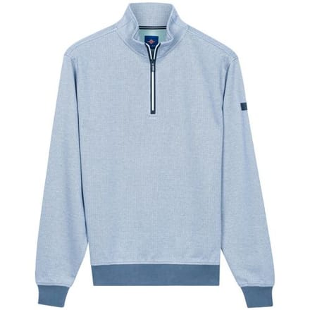 Baileys Trui Yarn Dyed Jacquard Interlock Sweat Riviera Blue / male