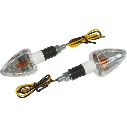 Knipperlicht met lampje Replay driehoek wit 12V 10W Ø8 voor 50cc schakelmotor bromfiets