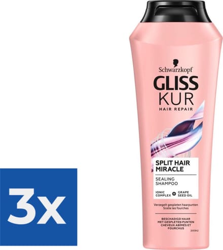 Gliss Kur - Shampoo - Split Hair Miracle - 370ml x 3