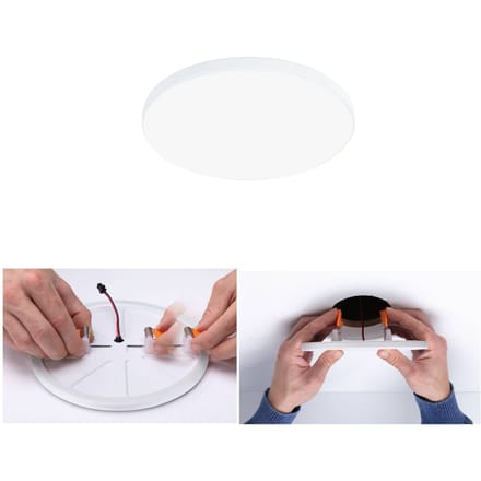 VariFit LED-inbouwpaneel Veluna Edge IP44 rond 120 mm 8,5W 650lm 4000K Wit