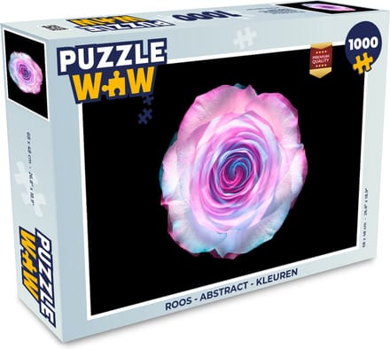 Puzzel Roos - Abstract - Kleuren - Legpuzzel - Puzzel 1000 stukjes volwassenen