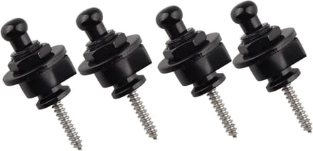 Set van 4 Gitaarriem Knop Lock Pins - Duurzaam en Professioneel Antislip Systeem voor Basgitaren en Elektrische Gitaren