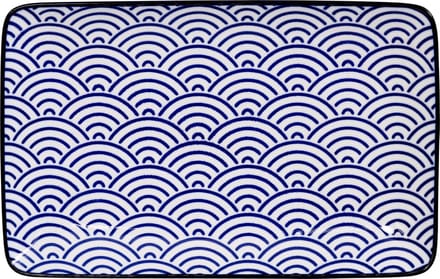 Tokyo Design Studio - Nippon Blue Sushibord - Golven - 21x13.5cm