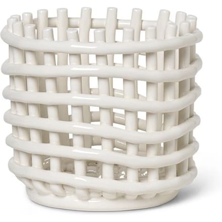 Ferm Living Ceramic Mand - off white - klein