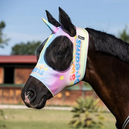 Vliegenmasker voor paard van lycra met oorkap Pro-Tech