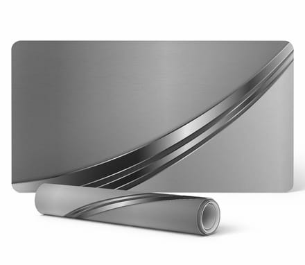 Duurzame antislip bureaumat met metallic strepen, 100x50 cm