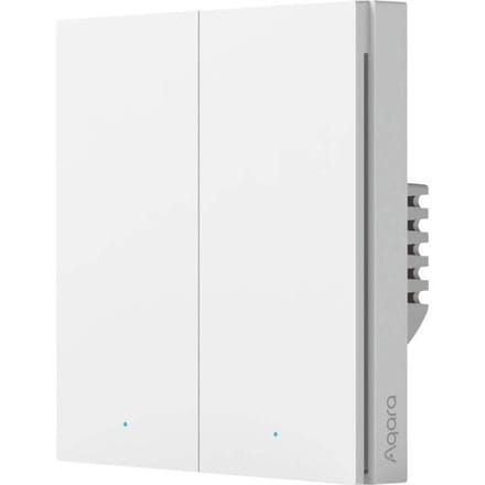 Aqara Smart Wall Switch H1 Wandschakelaar - Zonder nul draad, dubbele drukker - Zigbee - EU versie