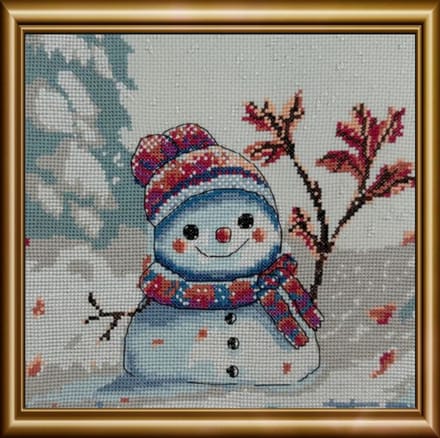Clumsy Winter aida Aine borduurpakket met telpatroon A1012