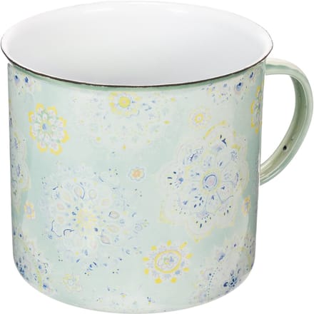 Decoratieve mok, plantenpot, mandala, geëmailleerd, Ø13cm H12cm