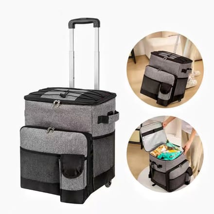 Geïsoleerde doos - Trolleykoeltas - Grote capaciteit - Trolleykoeltas - Picknicktas - Koelbox