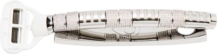 Scheermes Zirkonia White 3 Line Jewel met standaard