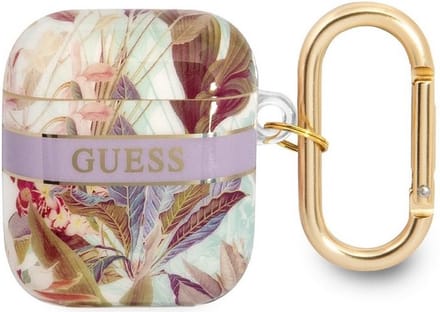GUESS GUA2HHFLU AirPods cover purple/purple Flower Strap Collection