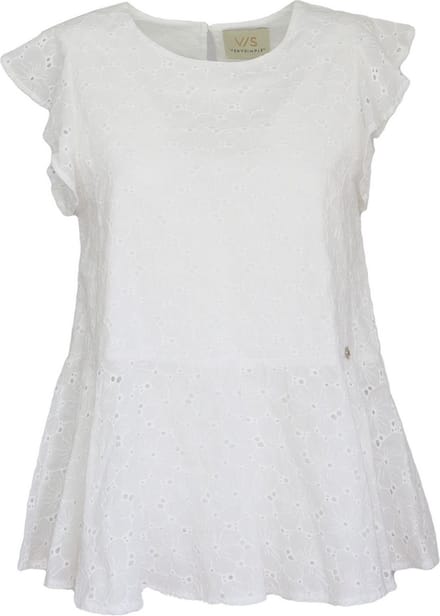 Verysimple • witte kanten top • maat S (IT42)
