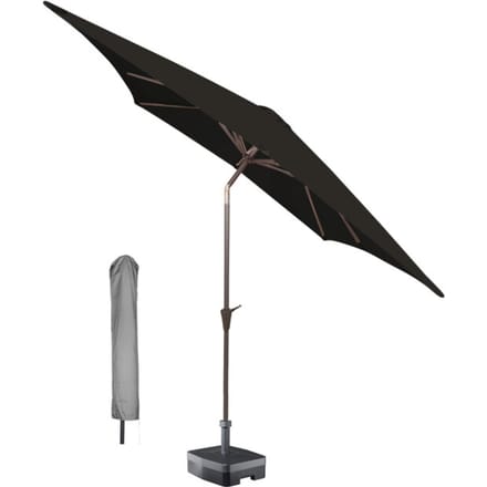 Kopu® Vierkante Parasol Altea 230 cm – met Hoes - Zwart