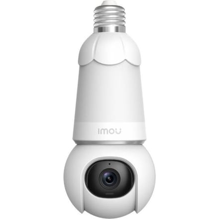 Imou Bulb Cam - Beveiligingscamera En E27 Lamp - 3K Camera en Lamp In 1 - 3K UHD Beeld – 350 Lumen - Eenvoudige en Snelle Installatie - Panoramisch Draaien En Kantelen Voor 360° Beveiliging - Persoons -En Voertuigendetectie