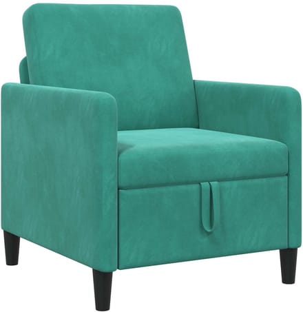 vidaXL - Sofa - met - Opbergruimte - Turquoise - 72 - x - 78 - x - 87 - cm - Polyester