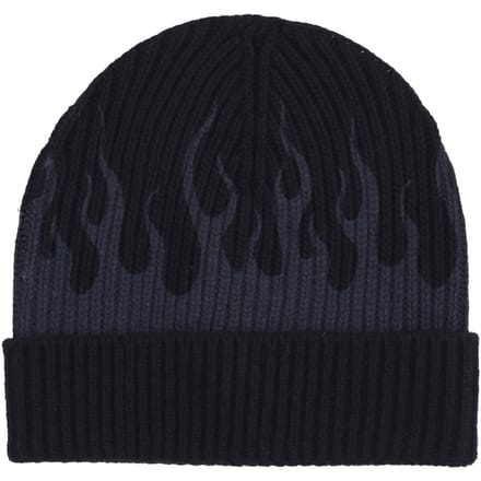 Heren Flames Beanie Muts Zwart/grijs