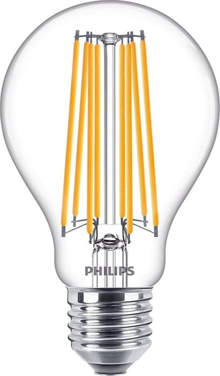 Philips 34744100 Gloeilamp-lamp Energielabel D (A - G) E27 Peer 17 W Warmwit (Ø x l) 70 mm x 121 mm 1 stuk(s)